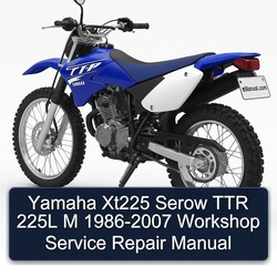 1986-2007 Yamaha TTR Models XT225 Serow 225L M Service Repair Workshop Manual PDF