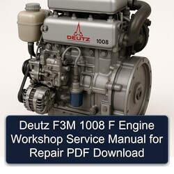 Deutz 1008 F3M F Engine Service Repair Workshop Manual PDF