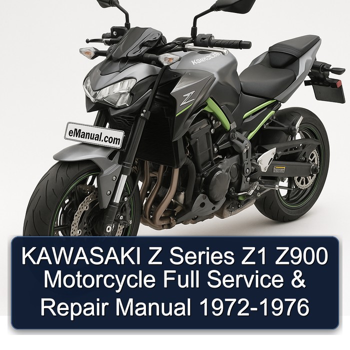 KAWASAKI Z Series Z1 Z900 Motorcycle Full Manual de servicio y reparación 1972-1976