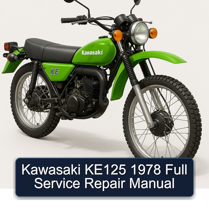 Kawasaki KE125 1978 Full Manual de servicio y reparación