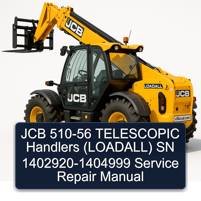 JCB 510-56 TELESCOPIC Handlers (LOADALL) SN 1402920-1404999 Service Repair Manual 