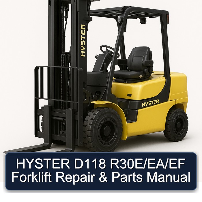 Manual de Reparación y Piezas para Montacargas Hyster D118 R30E/EA/EF