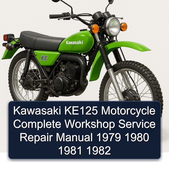 Kawasaki KE125 Motorcycle Manual completo de servicio y reparación del taller 1979 1980 1981 1982