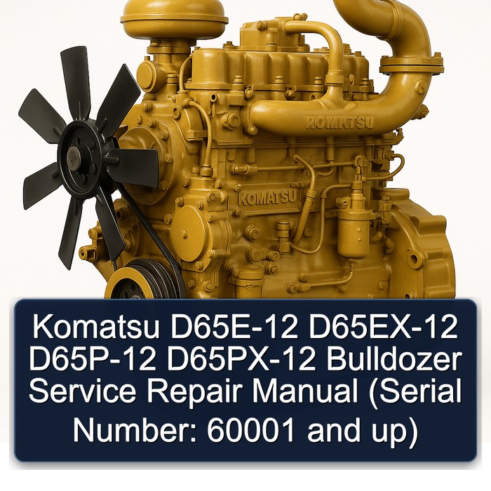 Komatsu D65E-12 D65EX-12 D65P-12 D65PX-12 Bulldozer Manual de servicio y reparación (Serial Number: 60001 and up)