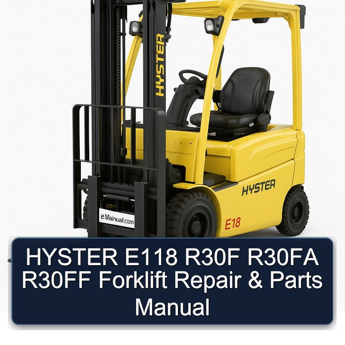 Manual de Reparación y Piezas de Carretilla Elevadora HYSTER E118 R30F, R30FA, R30FF