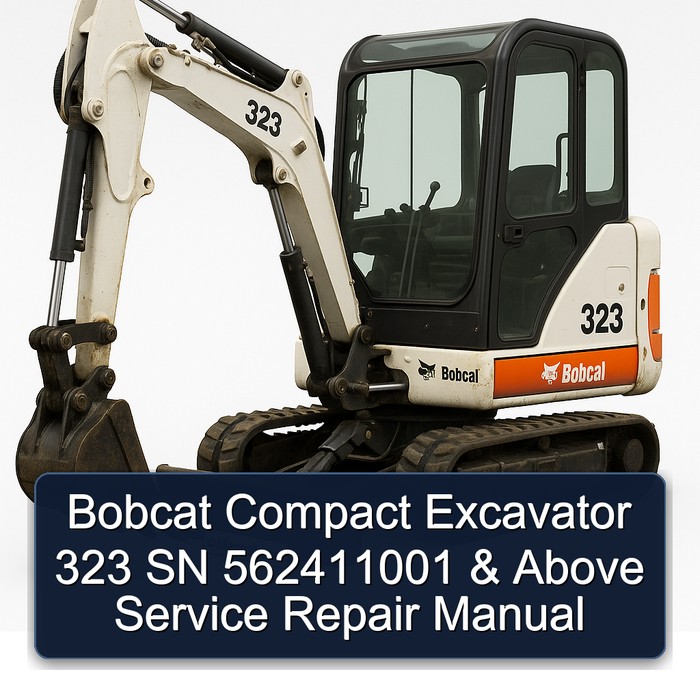 Bobcat Compact Excavator 323 SN 562411001 & Above Service Repair Manual