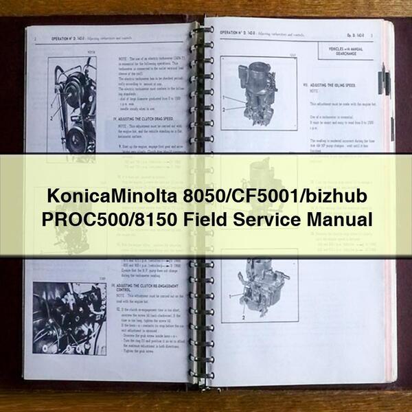KonicaMinolta 8050/CF5001/bizhub PROC500/8150 Field Manual de servicio y reparación
