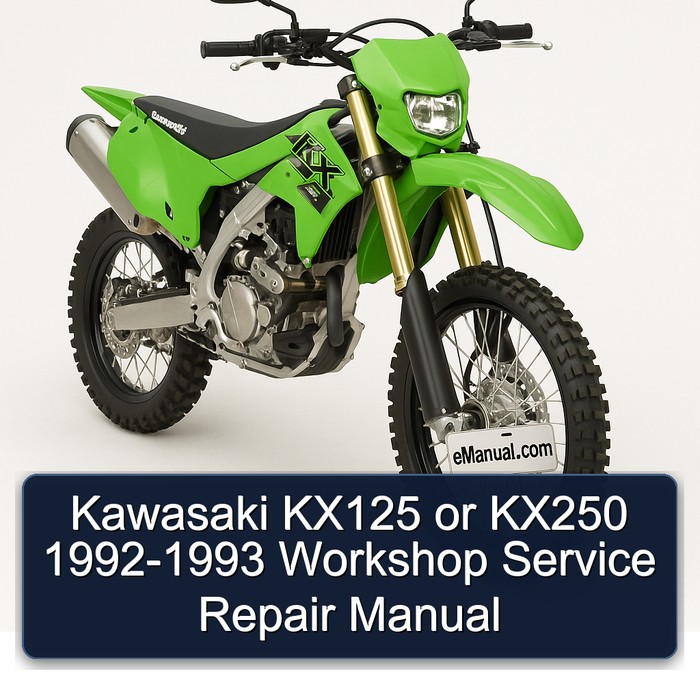 Kawasaki KX125 or KX250 1992-1993 Workshop Manual de servicio y reparación
