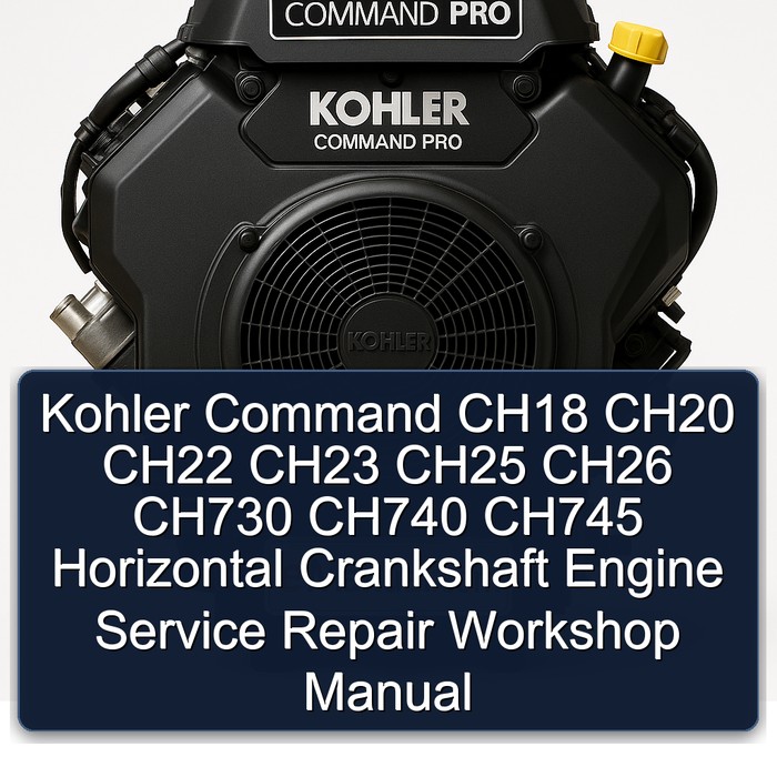 Kohler Command CH18 CH20 CH22 CH23 CH25 CH26 CH730 CH740 CH745 Horizontal Crankshaft Engine Service Repair Workshop Manual