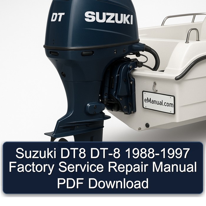 Suzuki DT8 DT-8 1988-1997 Factory Manual de servicio y reparación PDF Download