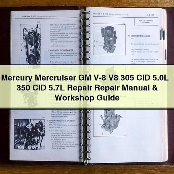 Mercury Mercruiser Gm V-8 V8 305 Cid 5.0L + 350 Cid 5.7L & Guide Workshop Service Repair Manual PDF Download