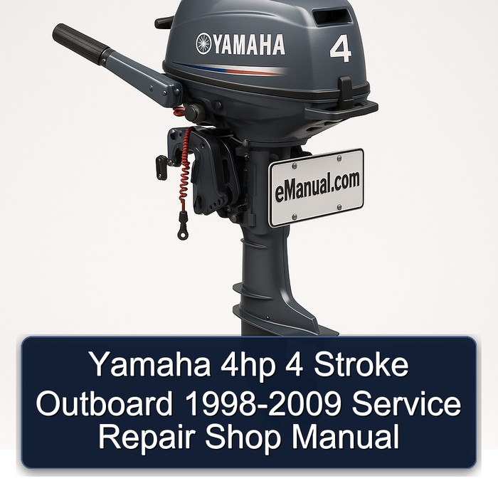 Yamaha 4hp 4 Stroke Outboard 1998-2009 Service Repair Shop Manual