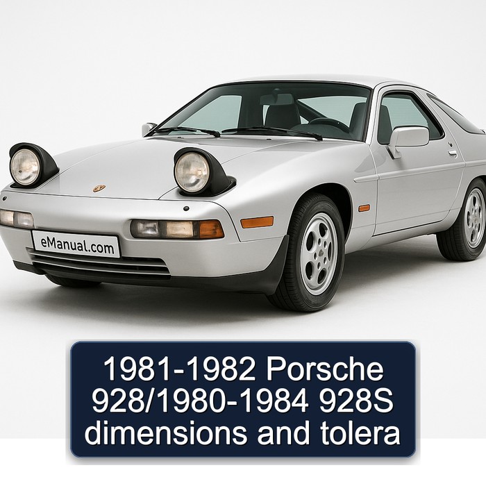 1981-1982 Porsche 928/1980-1984 928S dimensions and tolera