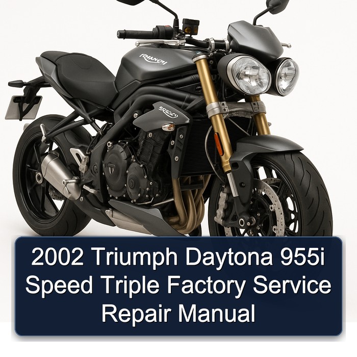 2002 Triumph Daytona 955i Speed Triple Factory Manual de servicio y reparación