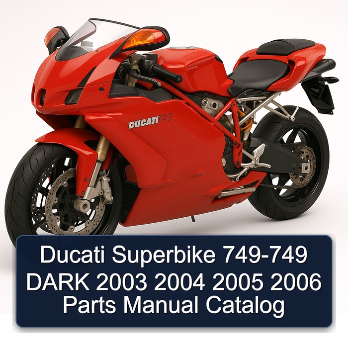 Ducati Superbike 749-749 DARK 2003 2004 2005 2006 Parts Manual Catalog
