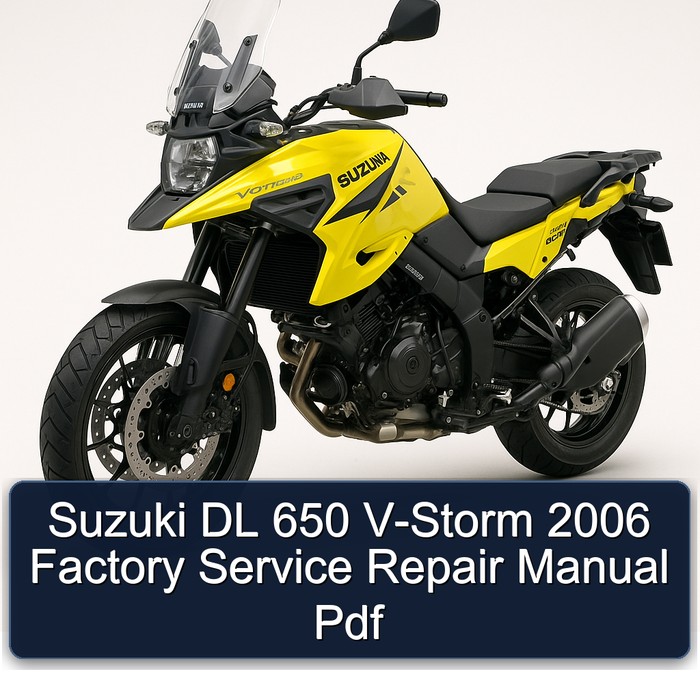 Suzuki DL 650 V-Storm 2006 Factory Manual de servicio y reparación Pdf