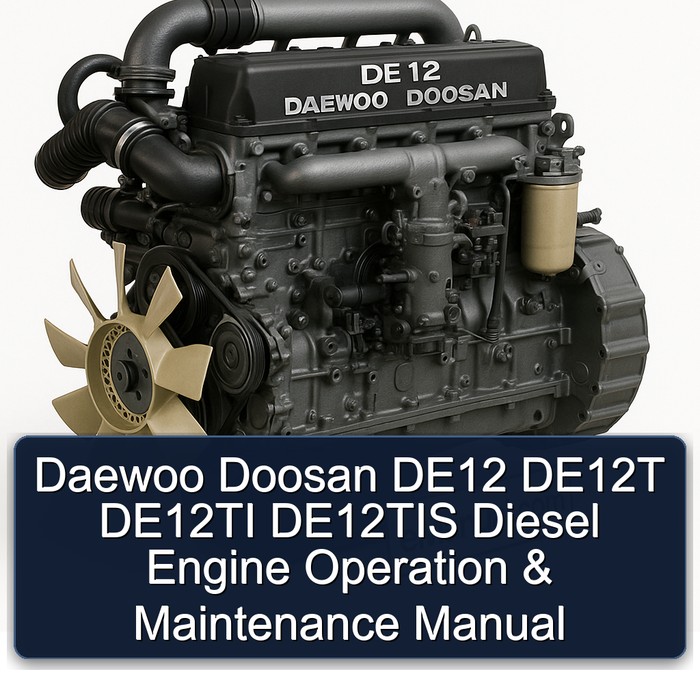 Daewoo Doosan DE12 DE12T DE12TI DE12TIS Diesel Engine Operation & Maintenance Manual 