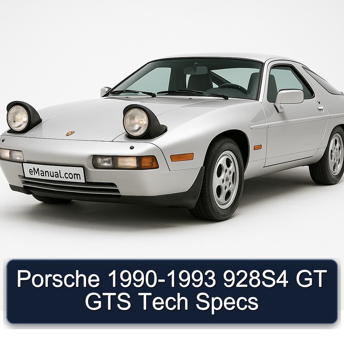 Porsche 1990-1993 928S4 GT GTS Tech Specs