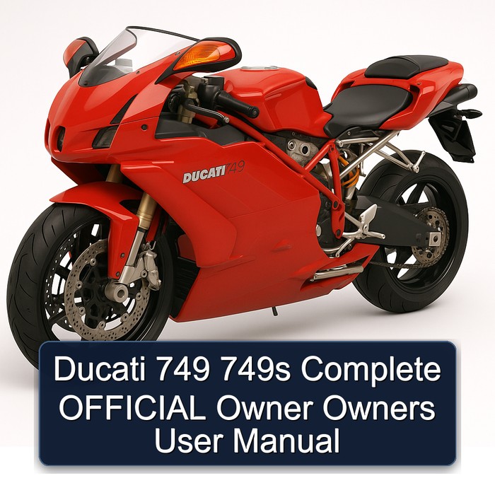 Ducati 749 749s Complete OFFICIAL Owner Owners User Manual