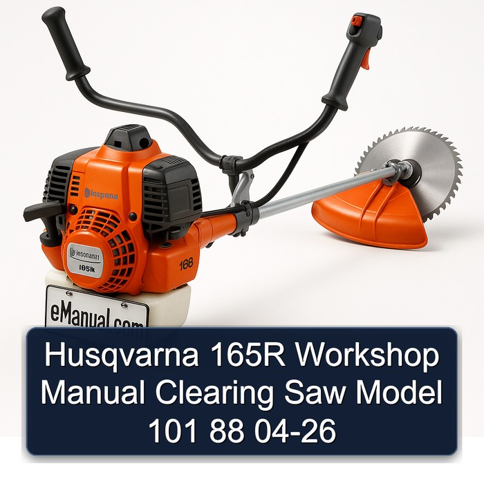 Husqvarna 165R Workshop Manual Clearing Saw Model 101 88 04-26 