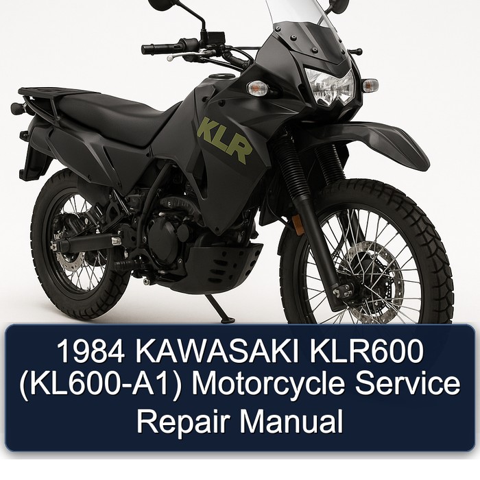 1984 KAWASAKI KLR600 (KL600-A1) Motorcycle Manual de servicio y reparación
