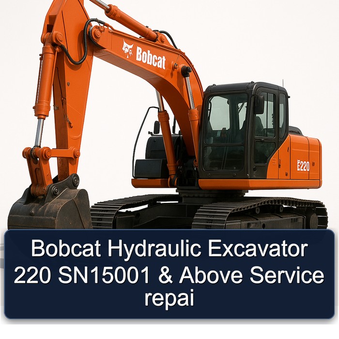 Bobcat Hydraulic Excavator 220 SN15001 & Above Service repai