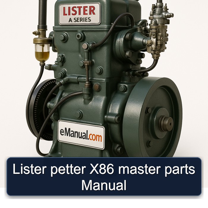 Lister petter X86 master parts Manual