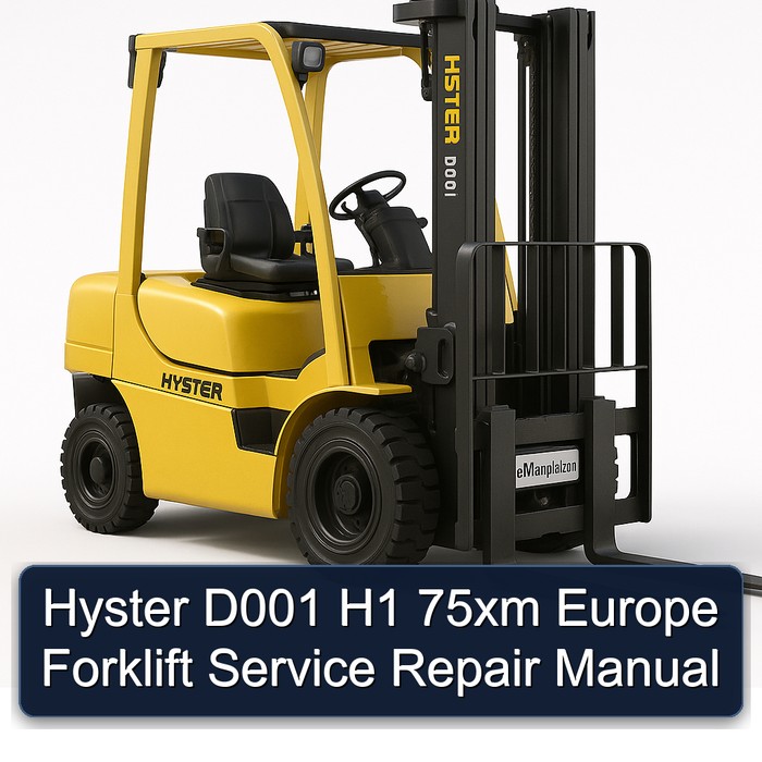 Hyster D001 H1 75xm Europe Forklift Manual de servicio y reparación