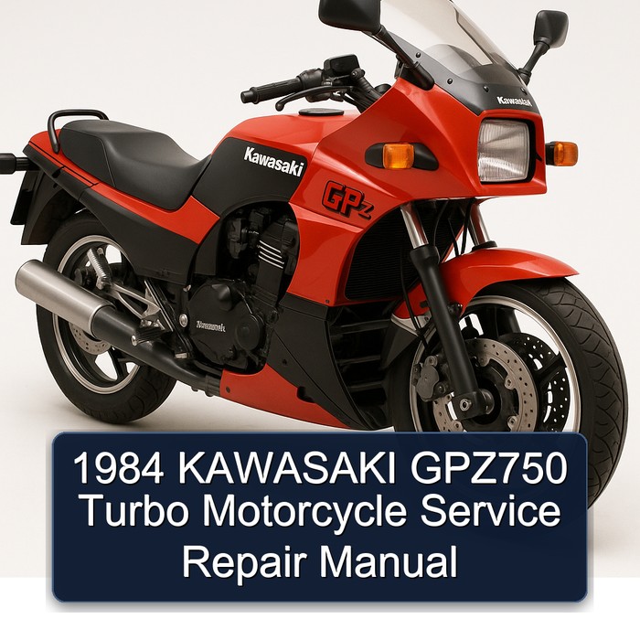 1984 KAWASAKI GPZ750 Turbo Motorcycle Manual de servicio y reparación