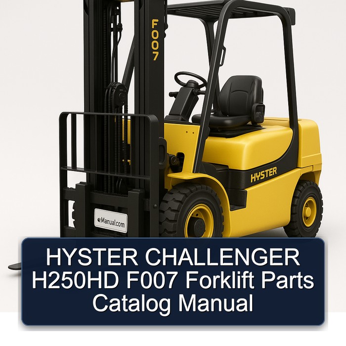 HYSTER CHALLENGER H250HD F007 Forklift Parts Catalog Manual