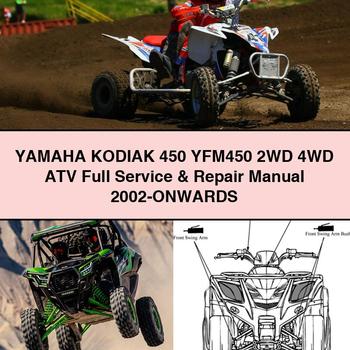 Yamaha KODIAK 450 YFM450 2WD 4WD ATV Full Manual de servicio y reparación 2002-ONWARDS