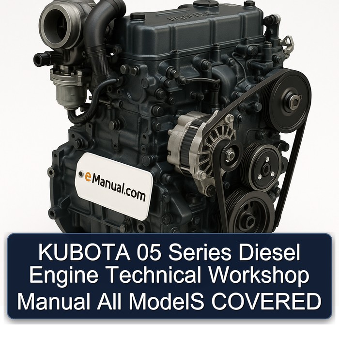 KUBOTA 05 Series Diesel Engine Technical Workshop Manual All ModelS COVERED
