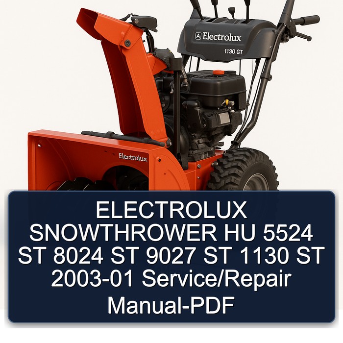 Elektrolux Schneefräse HU 5524 ST 8024 ST 9027 ST 1130 ST 2003-01 Servicehandbuch (PDF)