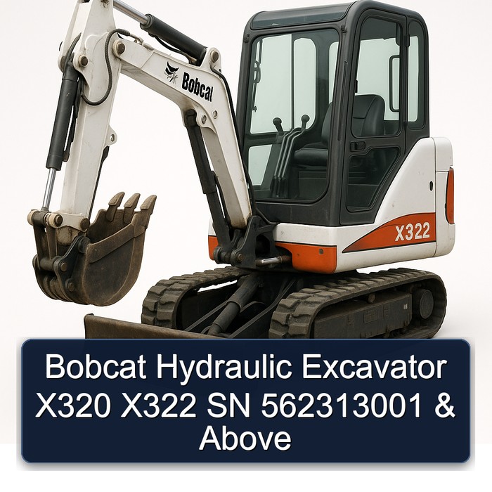 Bobcat Hydraulic Excavator X320 X322 SN 562313001 & Above