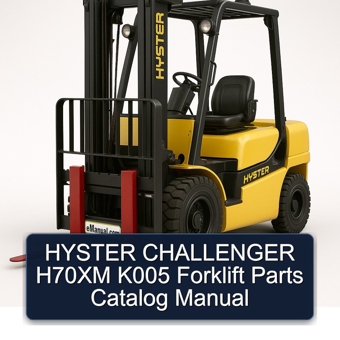 HYSTER CHALLENGER H70XM K005 Forklift Parts Catalog Manual