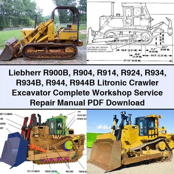 Liebherr R900B R904 R914 R924 R934 R934B R944 R944B Litronic Crawler Excavator Workshop Service Repair Manual PDF Download