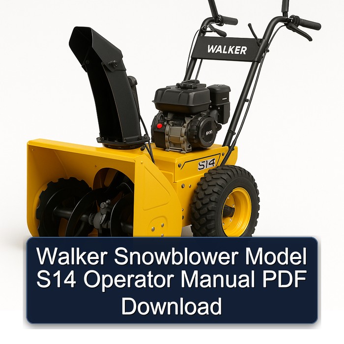 Walker Schneefräse S14 Bedienungsanleitung PDF-Download