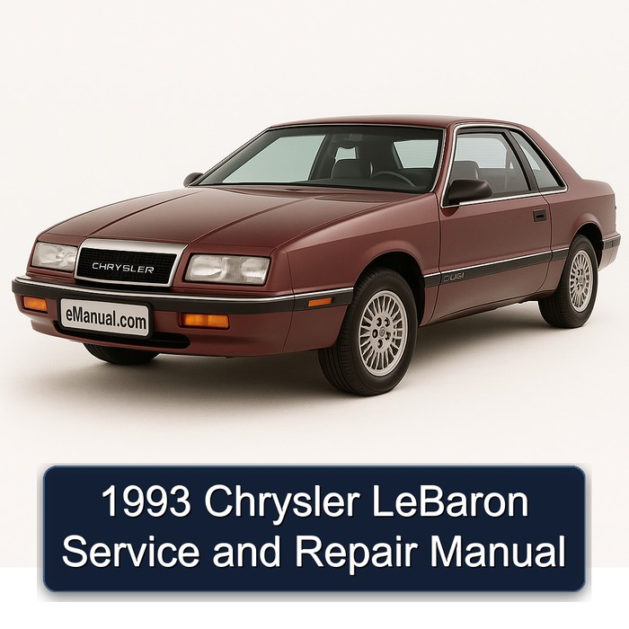 1993 Chrysler LeBaron Manual de servicio y reparación