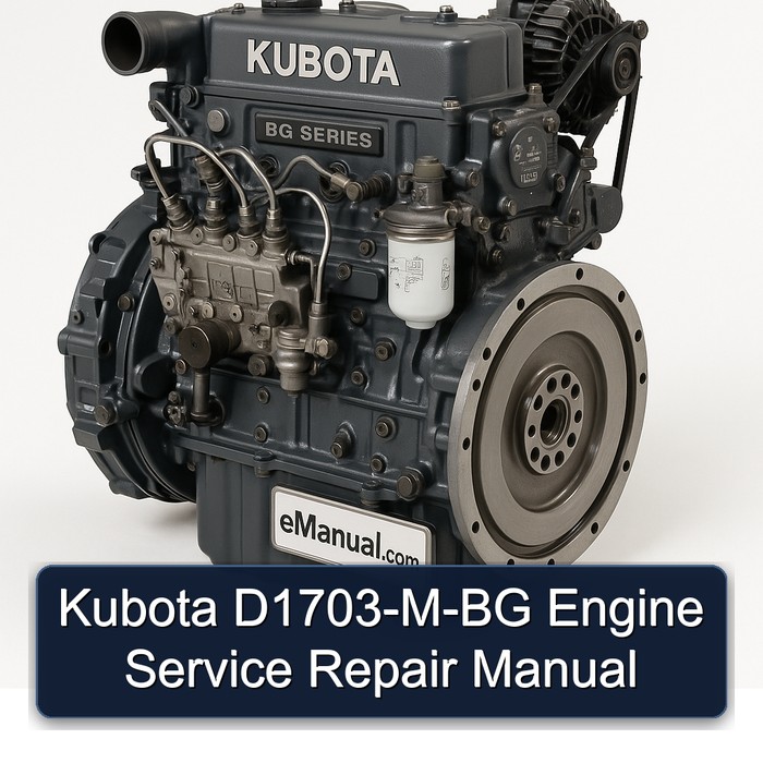 Kubota D1703-M-BG Engine Manual de servicio y reparación