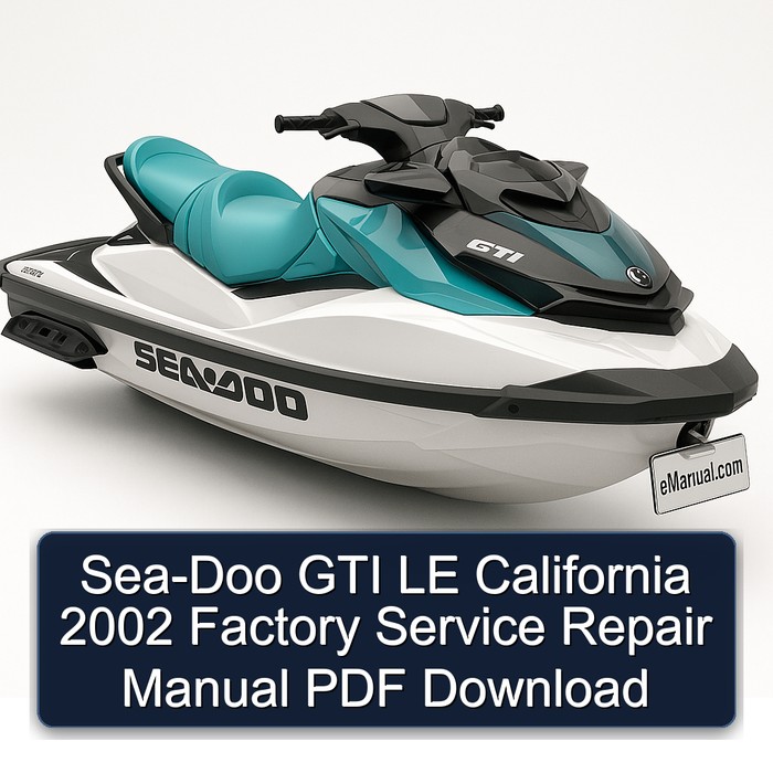 Sea-Doo GTI LE California 2002 Factory Service Repair Manual PDF Download