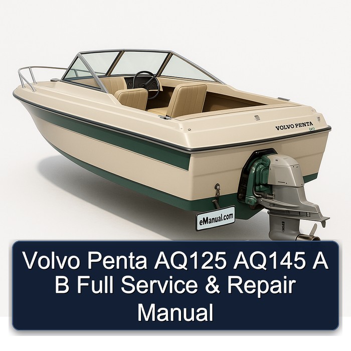 Volvo Penta AQ125 AQ145 A B Full Service & Repair Manual 