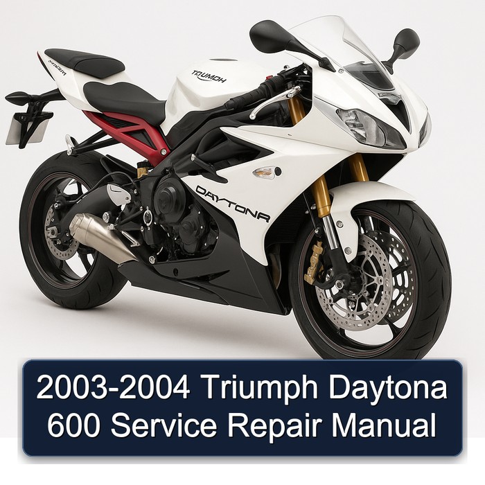 2003-2004 Triumph Daytona 600 Manual de servicio y reparación