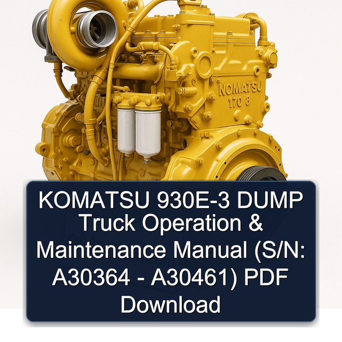 Komatsu 930E-3 Muldenkipper Betrieb & Wartungshandbuch (Seriennummer: A30364 - A30461) PDF Download
