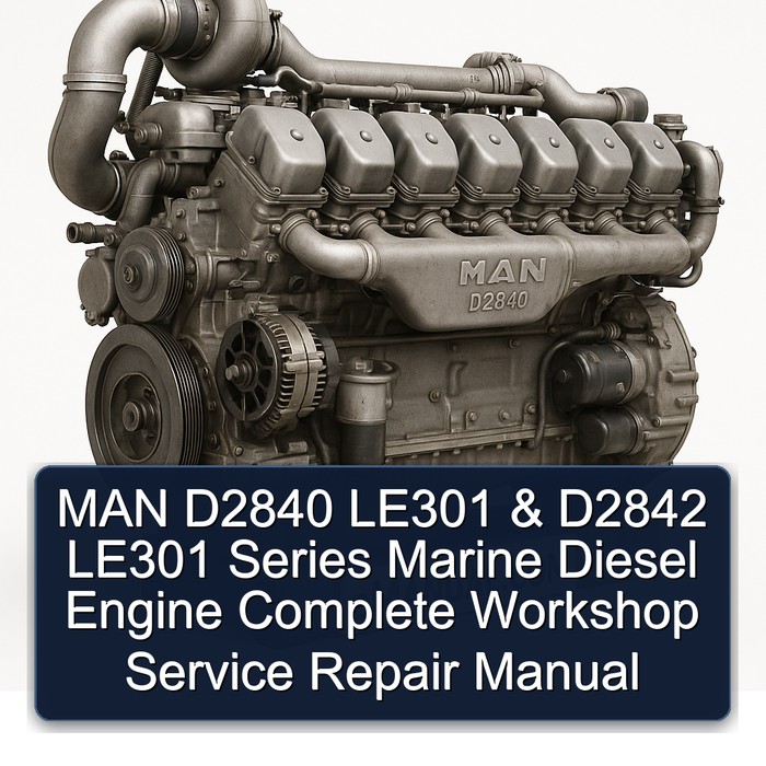 MAN D2840 LE301 & D2842 LE301 Series Marine Diesel Engine Complete Workshop Service Repair Manual