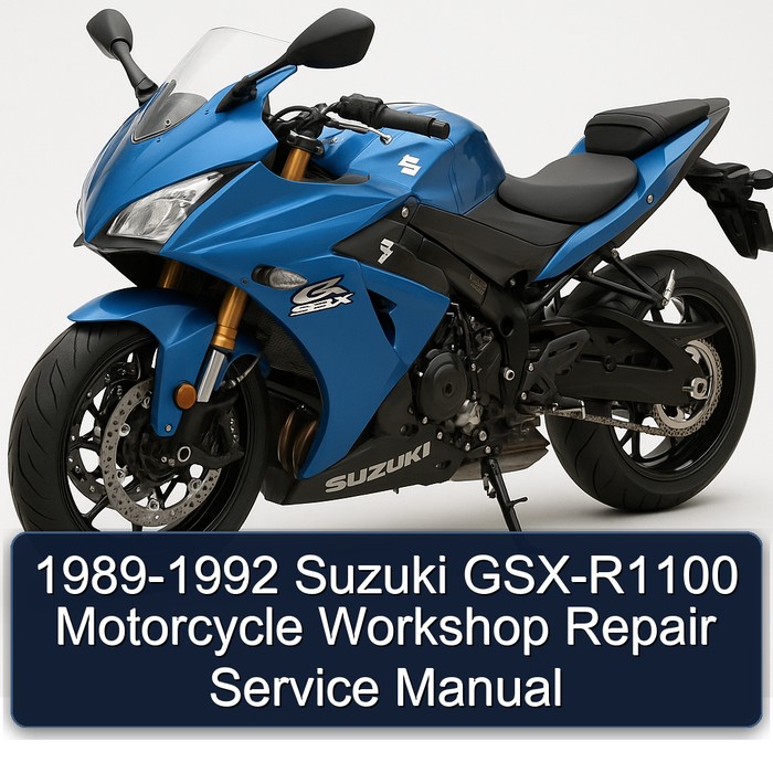 1989-1992 Suzuki GSX-R1100 Motorcycle Workshop Repair Service Manual