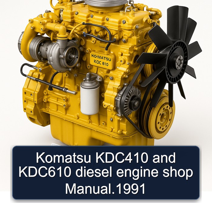 Komatsu KDC410 and KDC610 diesel engine shop Manual.1991