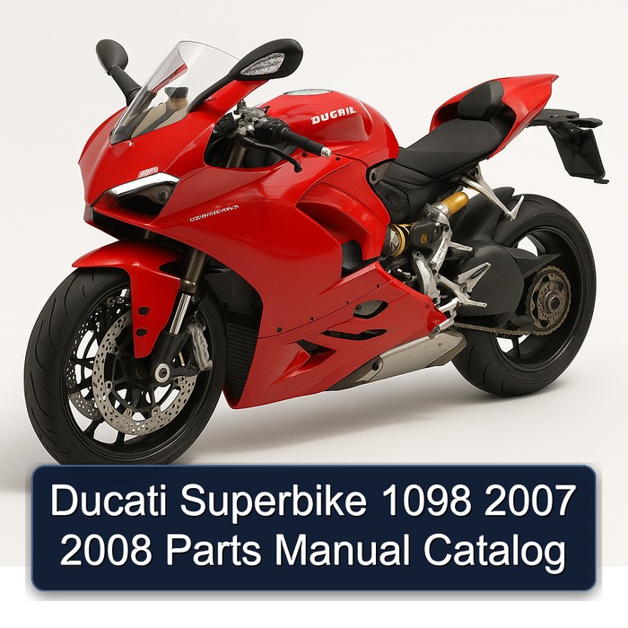Ducati Superbike 1098 2007 2008 Parts Manual Catalog
