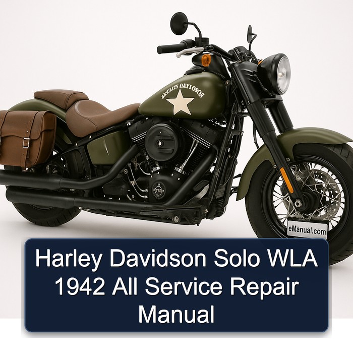 Harley Davidson Solo WLA 1942 All Manual de servicio y reparación