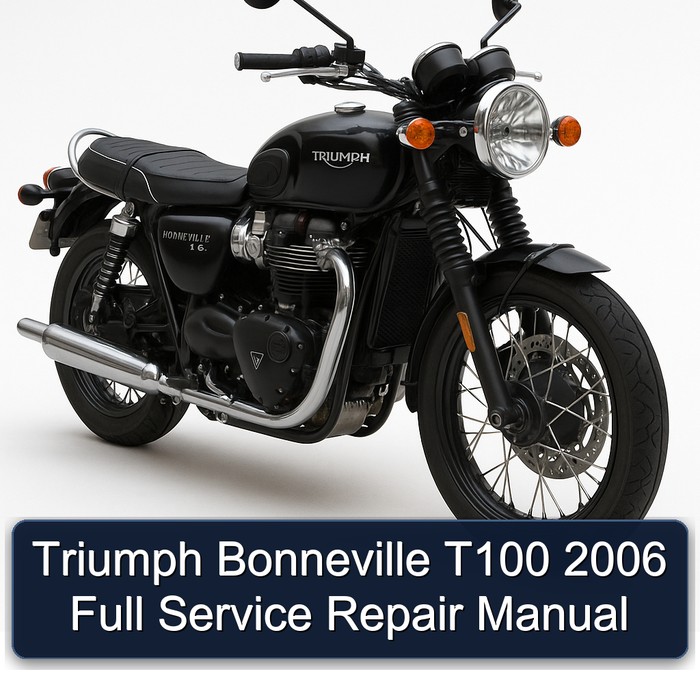 Triumph Bonneville T100 2006 Full Manual de servicio y reparación