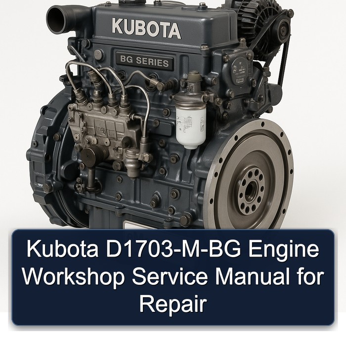 Manual de Servicio de Taller para Motor Kubota D1703-M-BG